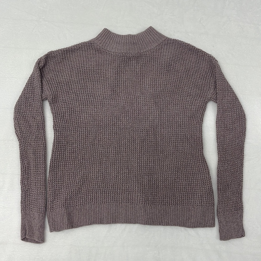 American Eagle Purple Cut‎ Out Knit Tie Back Sweater Sz XS